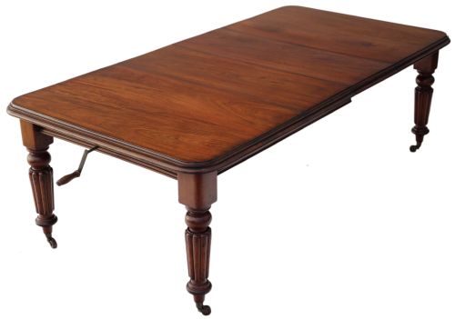 2 Leaf Victorian Mahogany Wind Out Extending Dining Table