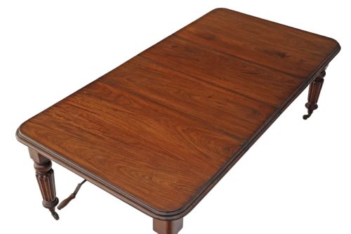 fig 1. 2 leaf Victorian mahogany wind out extending dining table