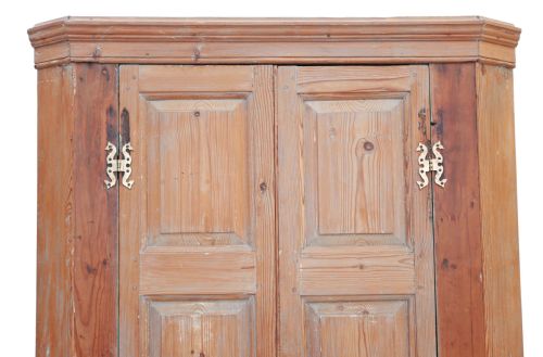 fig 1. Victorian rustic pine kitchen corner cupboard