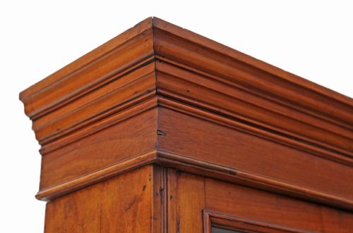 fig 2. Victorian walnut glazed bookcase display cabinet
