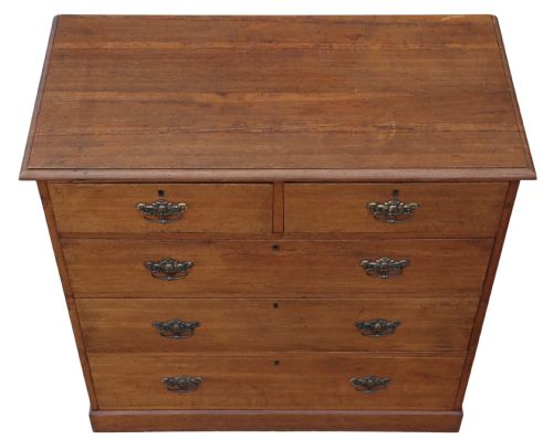 fig 1. Victorian C1880 oak chest of drawers