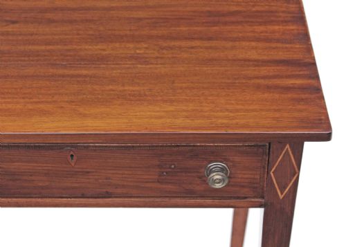 fig 1. Georgian inlaid yew cedar writing desk table
