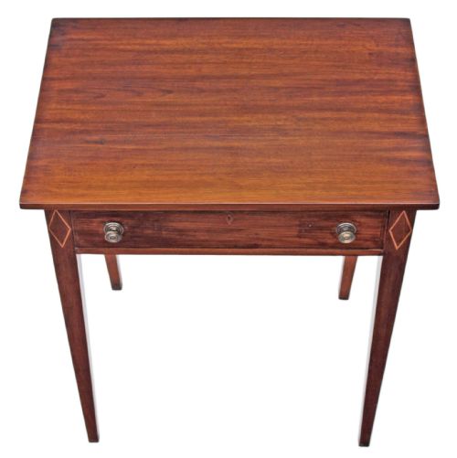 fig 3. Georgian inlaid yew cedar writing desk table