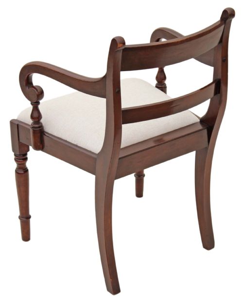fig 2. Victorian mahogany desk office elbow chair