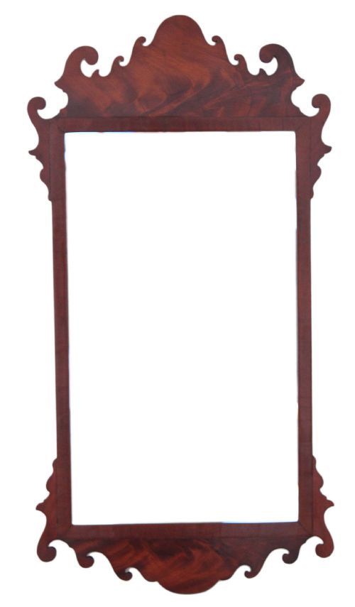 Georgian Fret Cut Flame Mahogany Wall Mirror