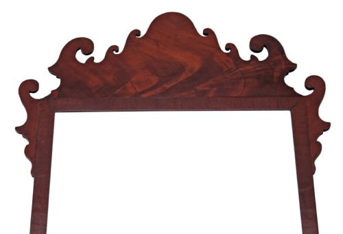 fig 1. Georgian fret cut flame mahogany wall mirror