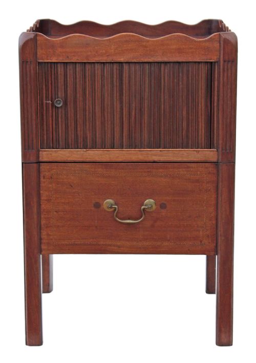 fig 1. Georgian mahogany bedside cupboard table