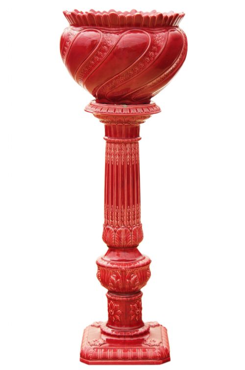 Victorian Majolica Jardiniere Pedestal Stand