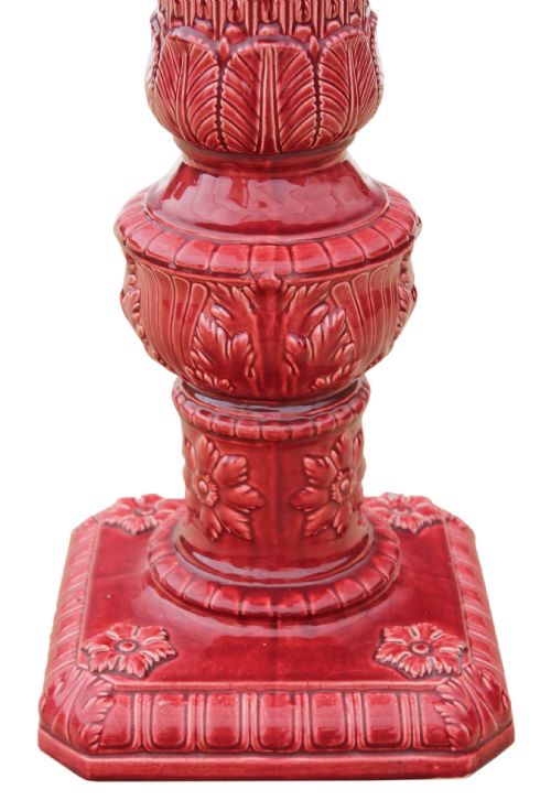 fig 1. Victorian majolica jardiniere pedestal stand