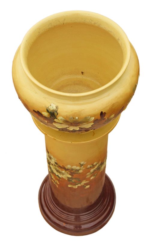 fig 1. Victorian majolica jardiniere pedestal stand column