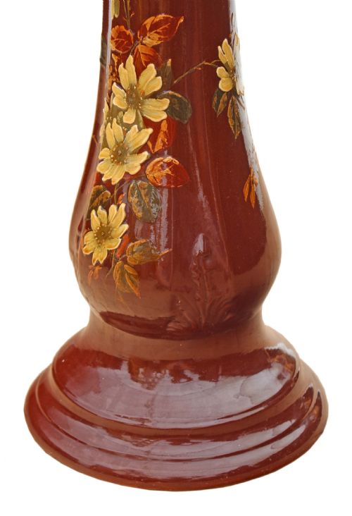 fig 1. Victorian majolica jardiniere pedestal column stand