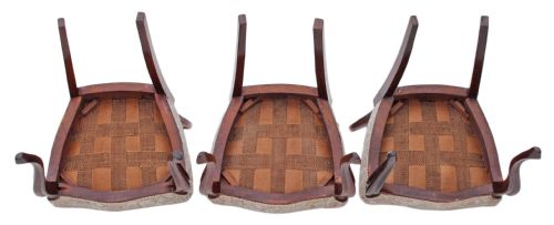 fig 1. Set of 3 Victorian rosewood dining chairs
