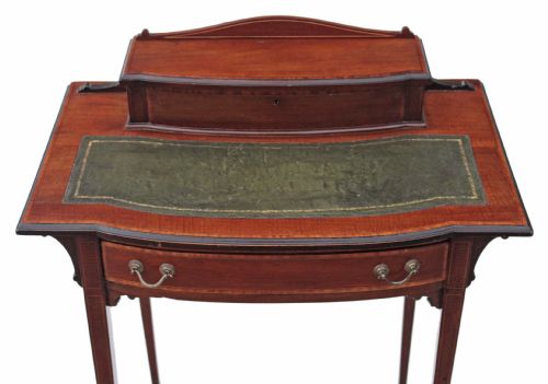 fig 1. Victorian inlaid mahogany writing table desk