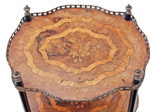 fig 2. French inlaid walnut etagere whatnot