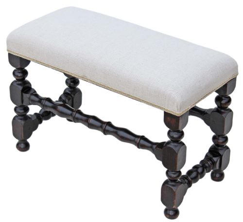 Victorian Peg Jointed Oak Stool Window Seat