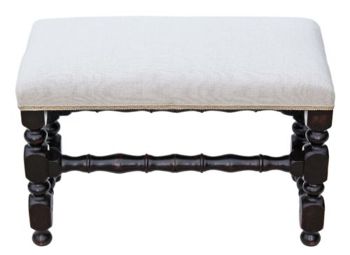 fig 1. Victorian peg jointed oak stool window seat