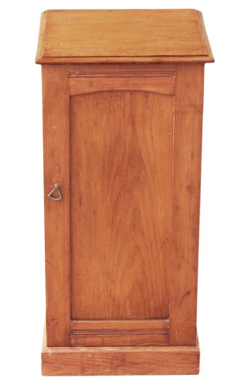 Victorian Pine Bedside Table Cabinet J. Shoolbred