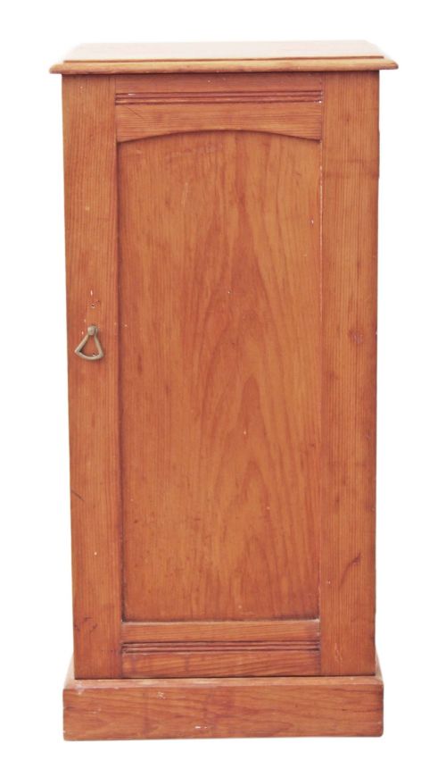 fig 1. Victorian pine bedside table cabinet J. Shoolbred