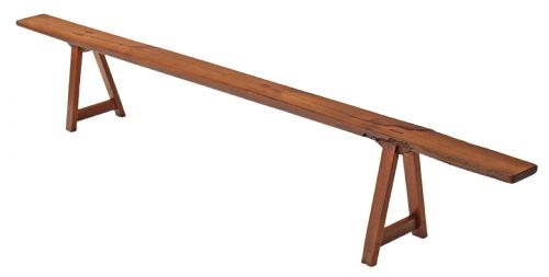 fig 1. Victorian fruitwood oak cherry seat bench