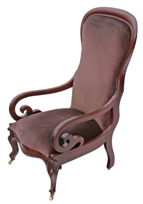 Victorian Ladies Scroll Armchair Chair Nursing