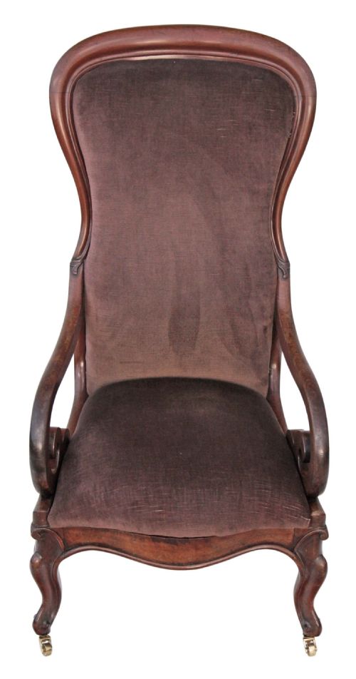 fig 1. Victorian ladies scroll armchair chair nursing