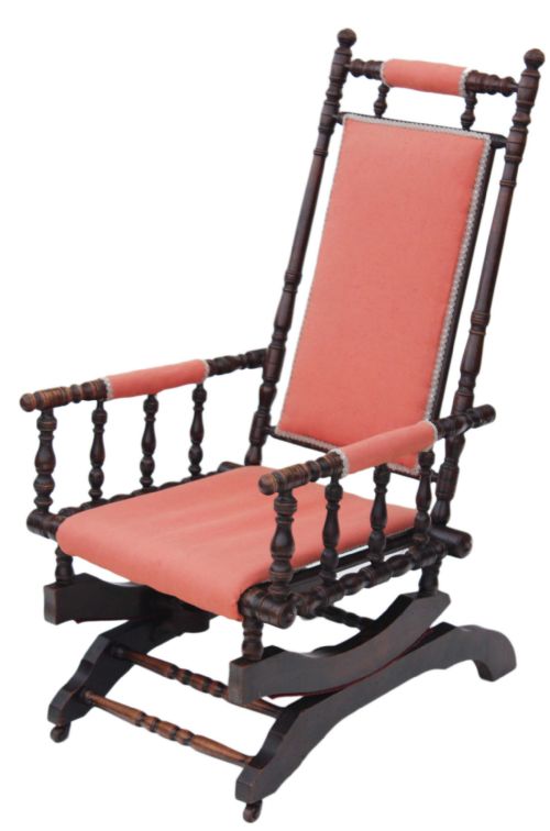 Victorian American Walnut Beech Rocking Chair