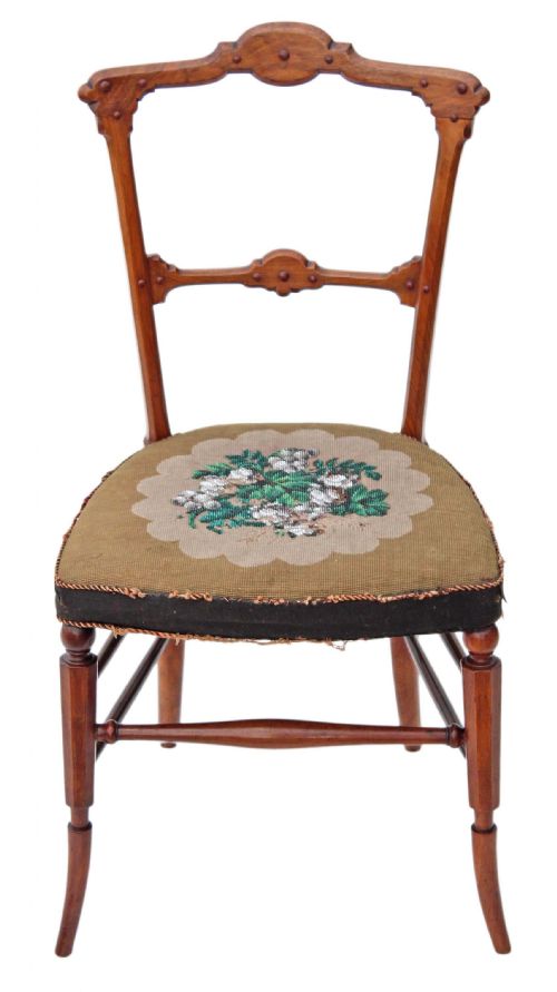 Arts and Crafts Victorian Walnut Hall Chair
