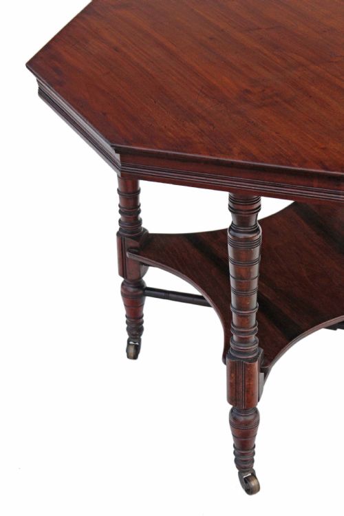 fig 2. Victorian walnut octagonal centre side table