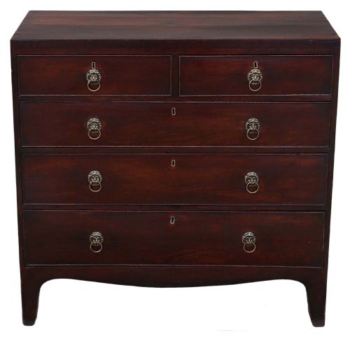 Georgian Caddy Top Mahogany Chest of Drawers