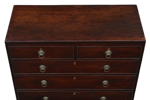 fig 2. Georgian caddy top mahogany chest of drawers