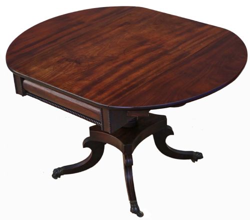 Georgian Mahogany Pedestal Pembroke Table