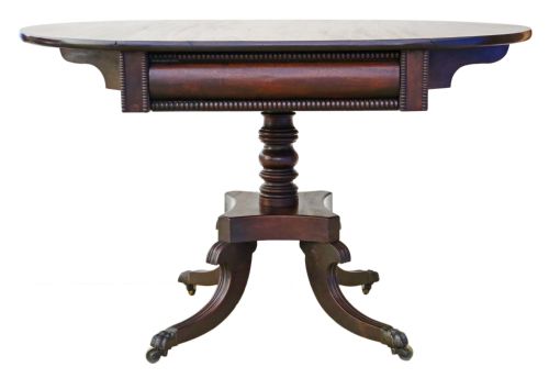 fig 3. Georgian mahogany pedestal Pembroke table