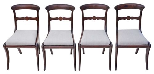 Set of 4 Mahogany Georgian Dining Chairs
