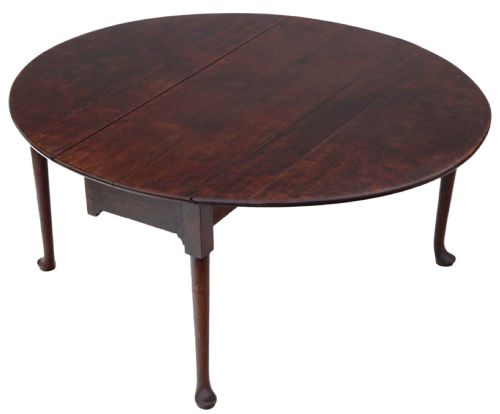 Georgian Mahogany Gateleg Drop Leaf Dining Table
