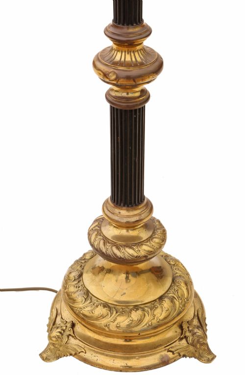fig 1. Polished brass library standard reading lamp