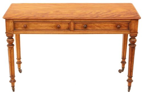 Victorian Satinwood Writing Dressing Table Desk