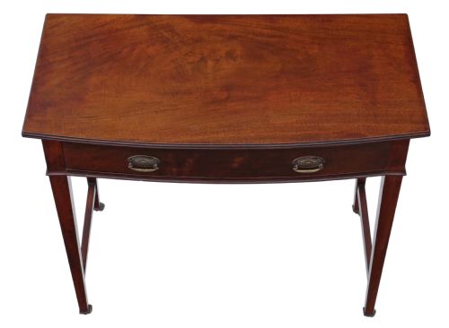 fig 1. Victorian bow front mahogany writing table desk