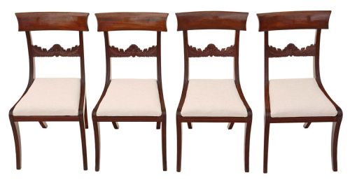 Mahogany Set of 4 Regency Dining Chairs