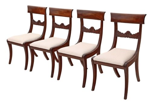 fig 1. Mahogany set of 4 Regency dining chairs