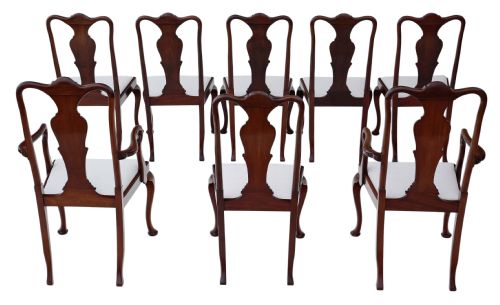 fig 1. Set of 8 mahogany dining chairs