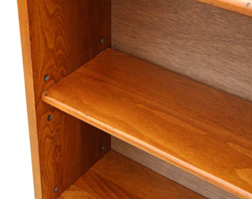 fig 2. Small adjustable beech bookcase display shelves