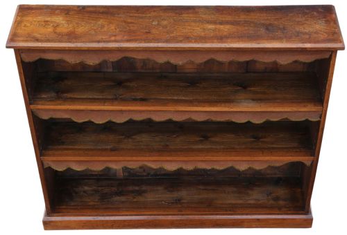 Victorian Walnut Bookcase Display Adjustable Shelves
