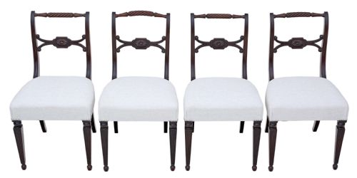Regency Set of 4 Mahogany Dining Chairs