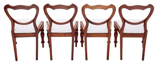 fig 1. Set of 4 Victorian mahogany cloud balloon back dining chairs