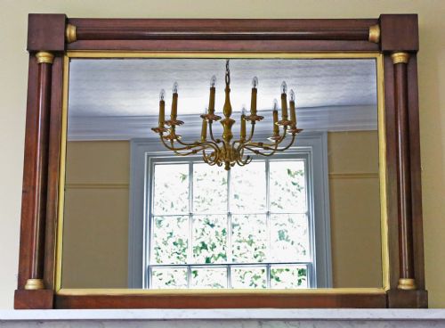 Regency Gilt and Mahogany Overmantle Wall Mirror