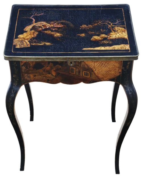 Chinoiserie Work Side Sewing Table Box