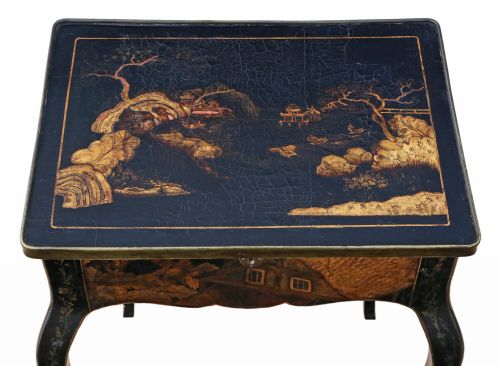 fig 1. Chinoiserie work side sewing table box