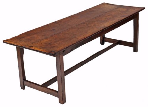 Large 2 Plank Elm Refectory Dining Table Kitchen 8'