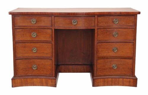 fig 1. Victorian mahogany twin pedestal desk writing dressing table