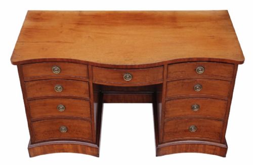 fig 2. Victorian mahogany twin pedestal desk writing dressing table
